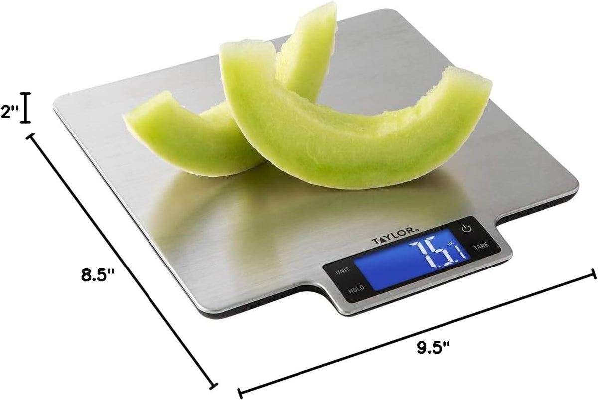 22lb Ultra-Precise Digital Stainless Steel Household Kitchen Scale, One, Silver