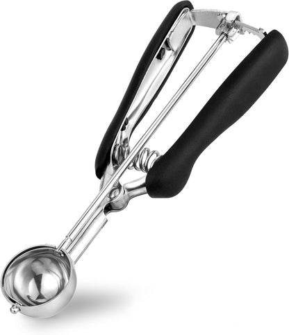 Extra Small Cookie Scoop 1 tsp, Professional Stainless Steel Tiny Ice Cream Scoop 25mm, Melon Baller Scoop Good Soft Grips, Quick Trigger Release