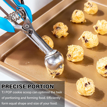 Extra Small Cookie Scoop 1 tsp, Professional Stainless Steel Tiny Ice Cream Scoop 25mm, Melon Baller Scoop Good Soft Grips, Quick Trigger Release