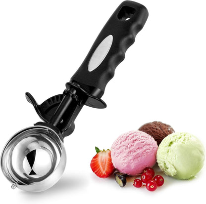 Extra Small Cookie Scoop 1 tsp, Professional Stainless Steel Tiny Ice Cream Scoop 25mm, Melon Baller Scoop Good Soft Grips, Quick Trigger Release