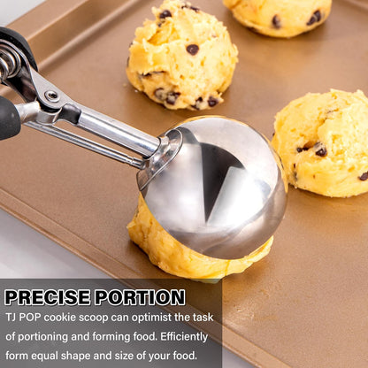 Extra Small Cookie Scoop 1 tsp, Professional Stainless Steel Tiny Ice Cream Scoop 25mm, Melon Baller Scoop Good Soft Grips, Quick Trigger Release