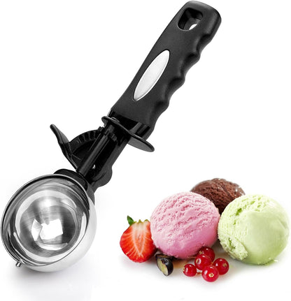 Extra Small Cookie Scoop 1 tsp, Professional Stainless Steel Tiny Ice Cream Scoop 25mm, Melon Baller Scoop Good Soft Grips, Quick Trigger Release