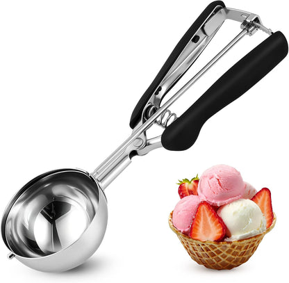 Extra Small Cookie Scoop 1 tsp, Professional Stainless Steel Tiny Ice Cream Scoop 25mm, Melon Baller Scoop Good Soft Grips, Quick Trigger Release