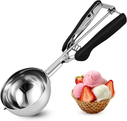 Extra Small Cookie Scoop 1 tsp, Professional Stainless Steel Tiny Ice Cream Scoop 25mm, Melon Baller Scoop Good Soft Grips, Quick Trigger Release
