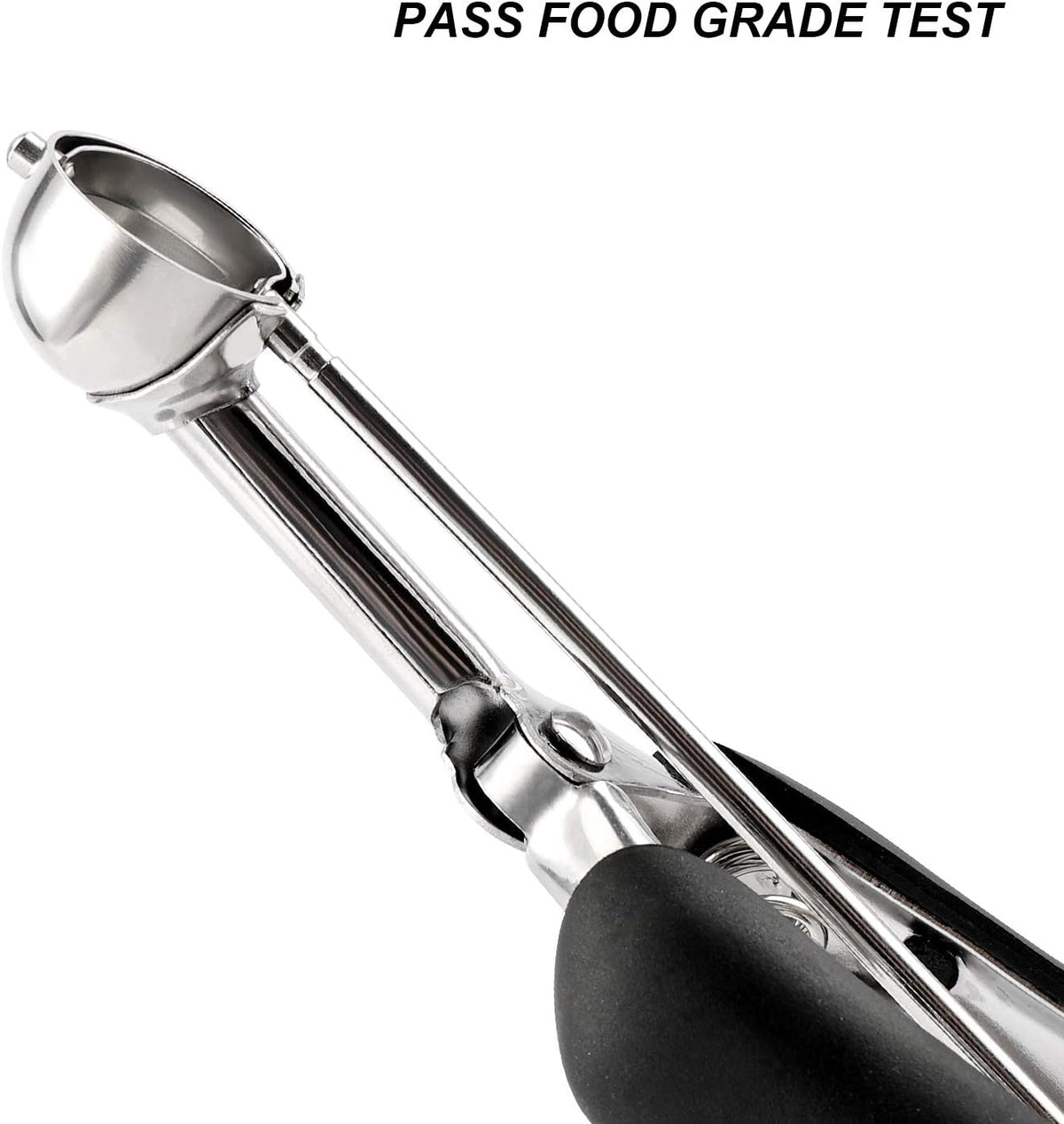 Extra Small Cookie Scoop 1 tsp, Professional Stainless Steel Tiny Ice Cream Scoop 25mm, Melon Baller Scoop Good Soft Grips, Quick Trigger Release