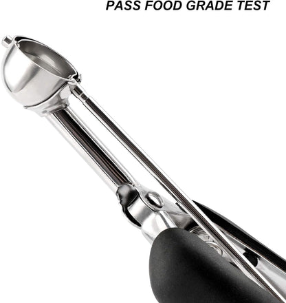 Extra Small Cookie Scoop 1 tsp, Professional Stainless Steel Tiny Ice Cream Scoop 25mm, Melon Baller Scoop Good Soft Grips, Quick Trigger Release