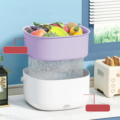Electric Fruits Vegetables Washing Basket,Large Capacity Sturdy Kitchen Sink Strainer for Fruit and Vegetable Wash,Portable Fruit and Vegetable Cleansing Machine for Kitchen Food