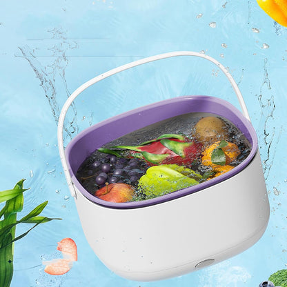 Electric Fruits Vegetables Washing Basket,Large Capacity Sturdy Kitchen Sink Strainer for Fruit and Vegetable Wash,Portable Fruit and Vegetable Cleansing Machine for Kitchen Food