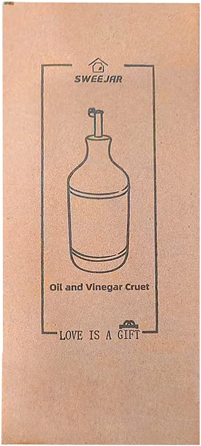 Sweejar Ceramic Olive Oil Dispenser Bottle, Opaque Oil Cruet Protects to Reduce Oxidation, Suitable for Storage Vinegar, Coffee Syrups & Other Liquids, Pack of 1, 15.5 Fl Oz(Beige)
