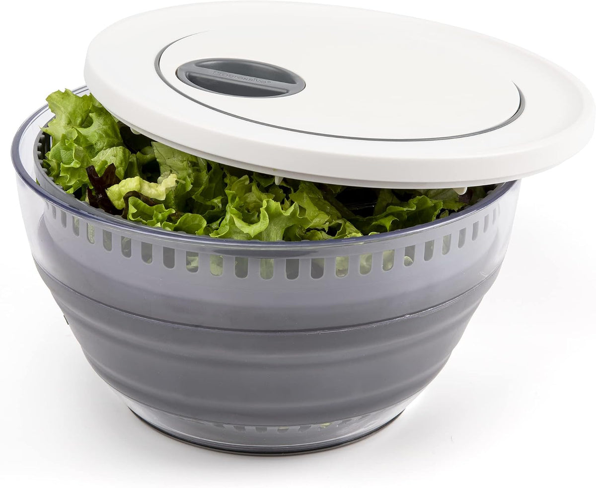 PrepWorks 3 Qt Collapsible Salad Spinner for Quick Salad Washing and Drying