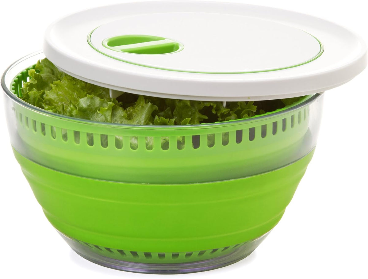 PrepWorks 3 Qt Collapsible Salad Spinner for Quick Salad Washing and Drying