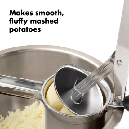 Good Grips Stainless Steel Potato Ricer and Good Grips Large Salad Spinner - 6.22 Qt., White