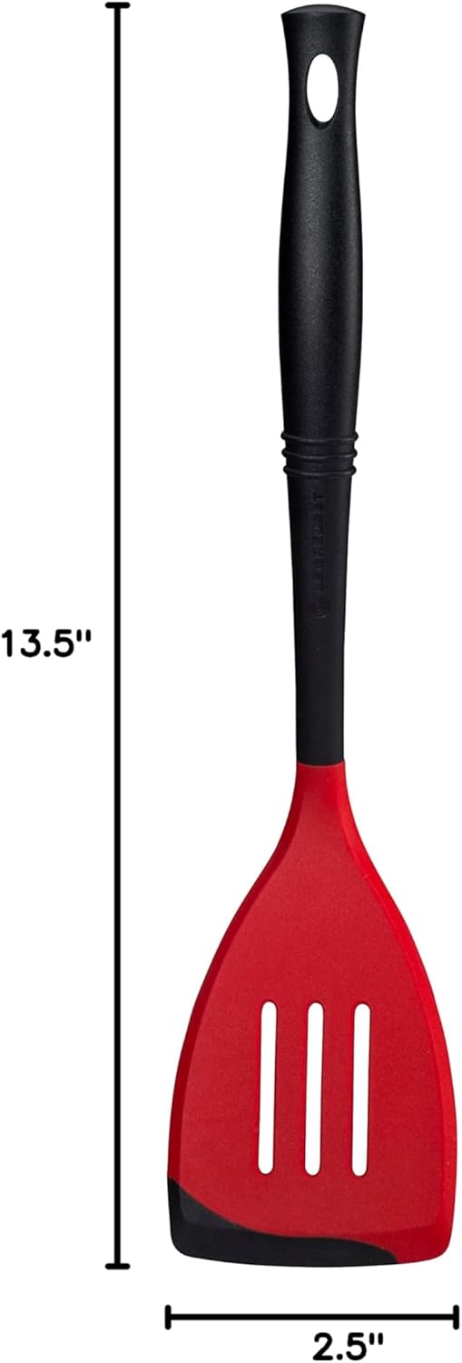 Revolution Bi-Material Slotted Spatula, 13.5" x 2.5", Cerise