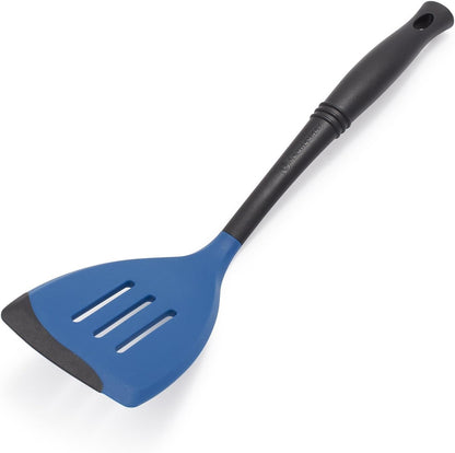 Revolution Bi-Material Slotted Spatula, 13.5" x 2.5", Cerise