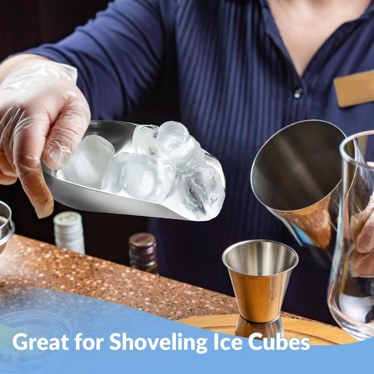 2 Pcs Ice Scoop, 6 Oz Metal Ice Scoop, Ice Scoops for Freezer