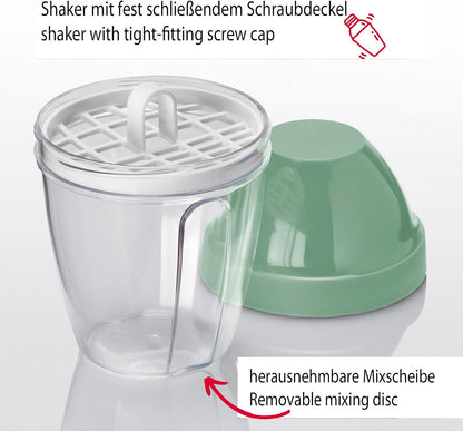 2430226P Salad Spinner - Ideal for Washing, Spinning and Serving Salad, Space Saving Salad Bowl with Lid and Pourer, Non-Slip 4.4L - Plastic, BPA Free