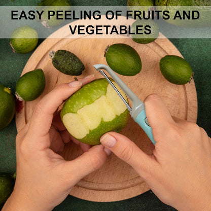 3 Piece Peeler Set - Stainless Steel Trio Vegetable and Fruit Peeler - Interchangeable Multifunctional Cutter Slicer - Julienne Cut, Shredder, Peelers - Home Kitchen Gadgets