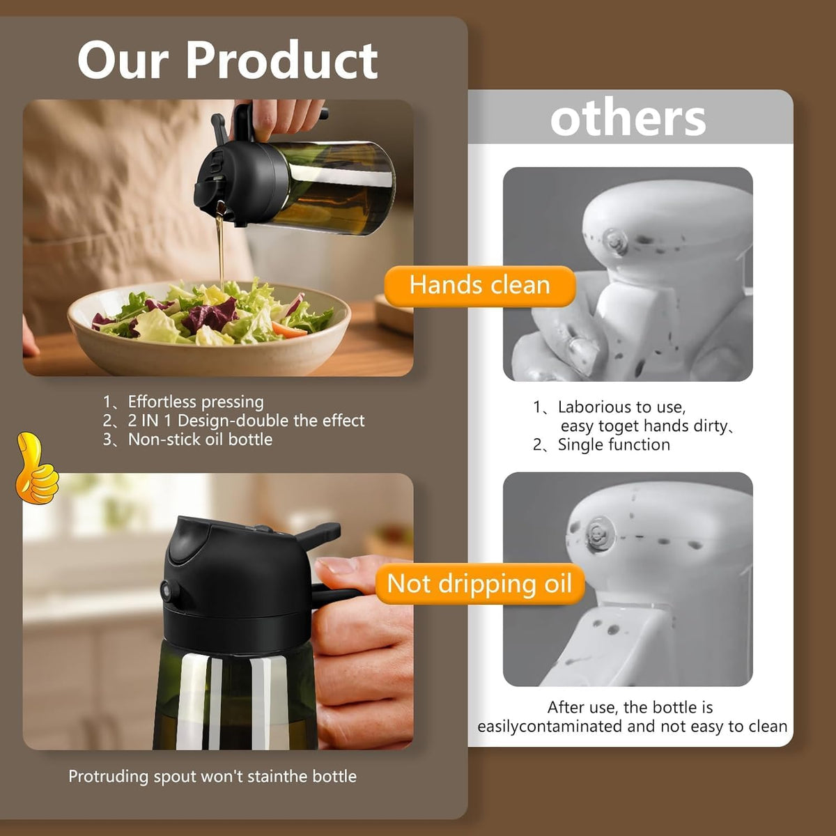 Olive Oil Sprayer for Cooking 16oz/470ml
