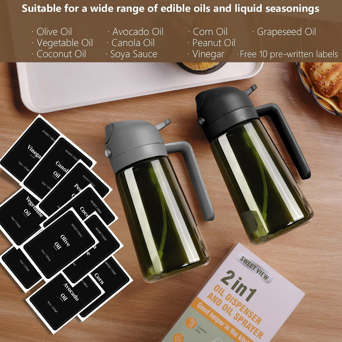 Olive Oil Sprayer for Cooking 16oz/470ml
