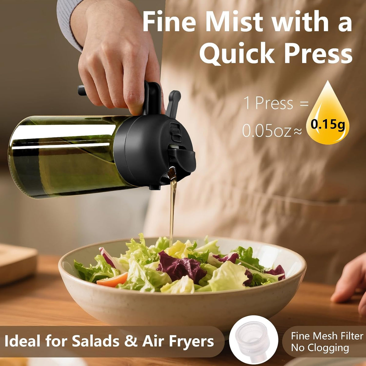Olive Oil Sprayer for Cooking 16oz/470ml