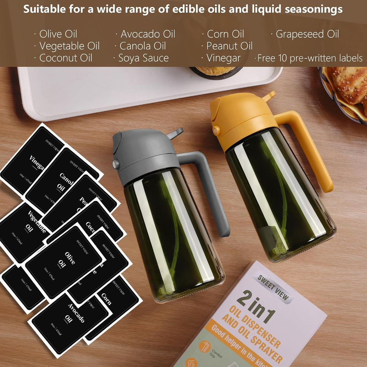 Olive Oil Sprayer for Cooking 16oz/470ml