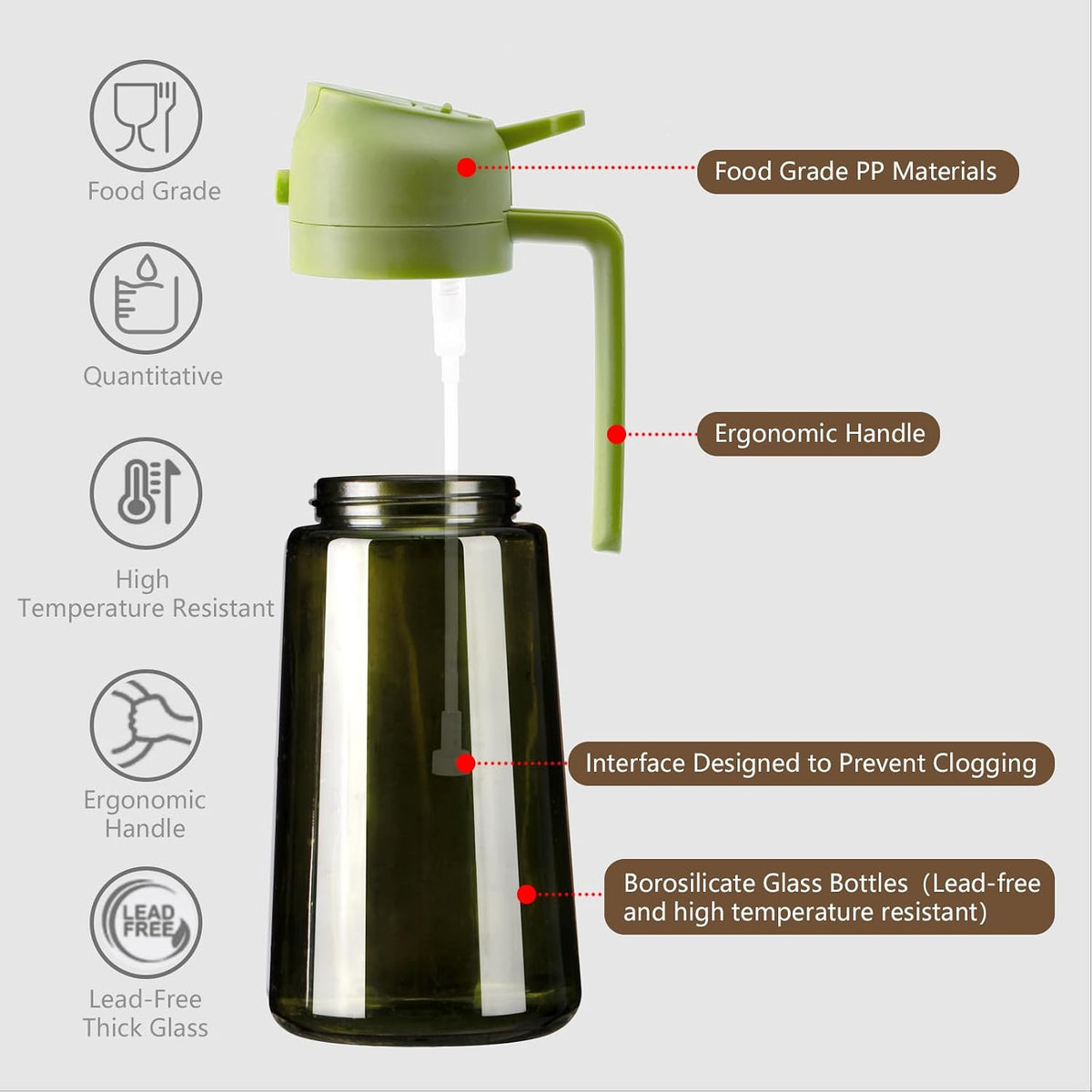 Olive Oil Sprayer for Cooking 16oz/470ml
