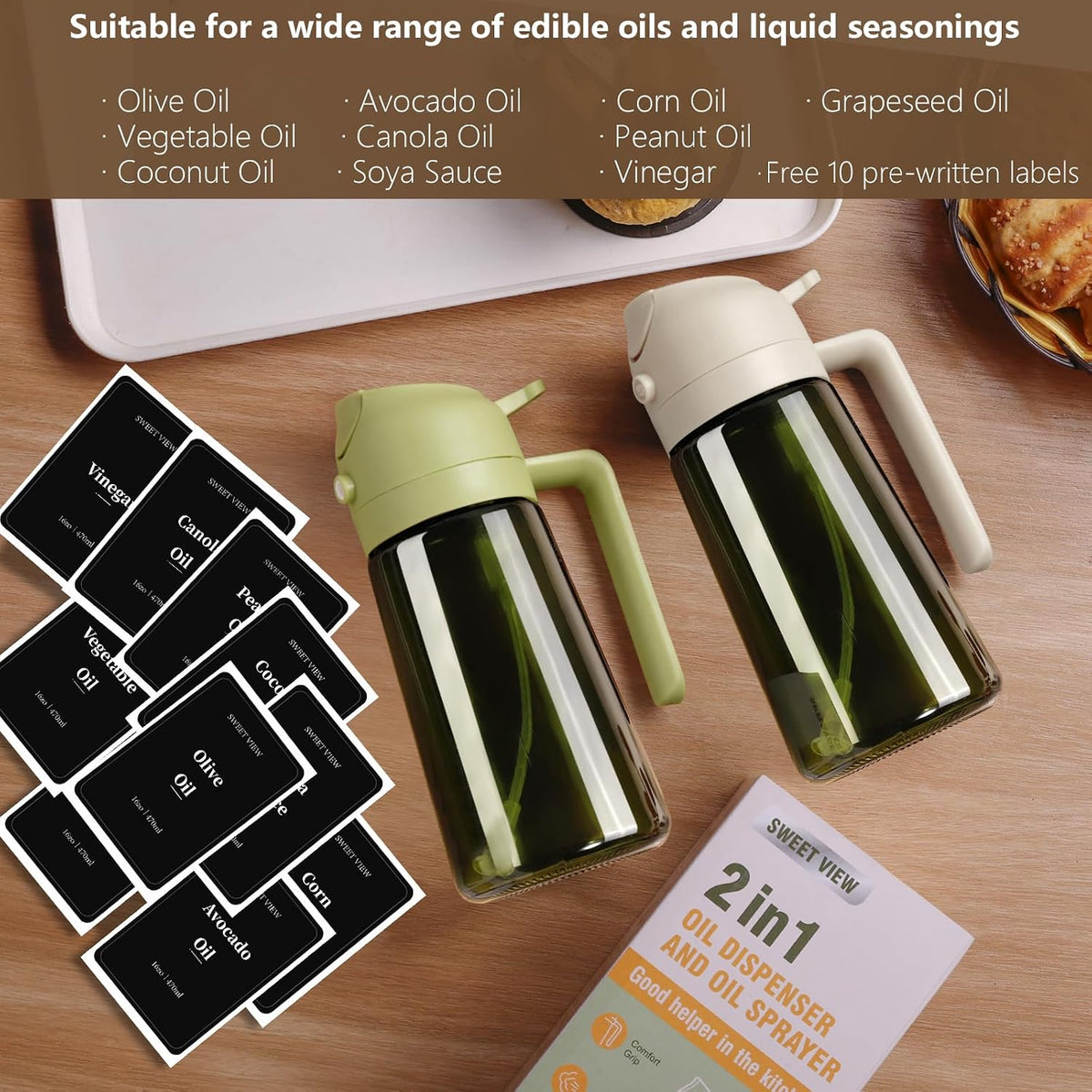Olive Oil Sprayer for Cooking 16oz/470ml
