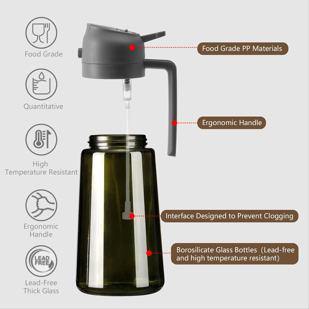 Olive Oil Sprayer for Cooking 16oz/470ml