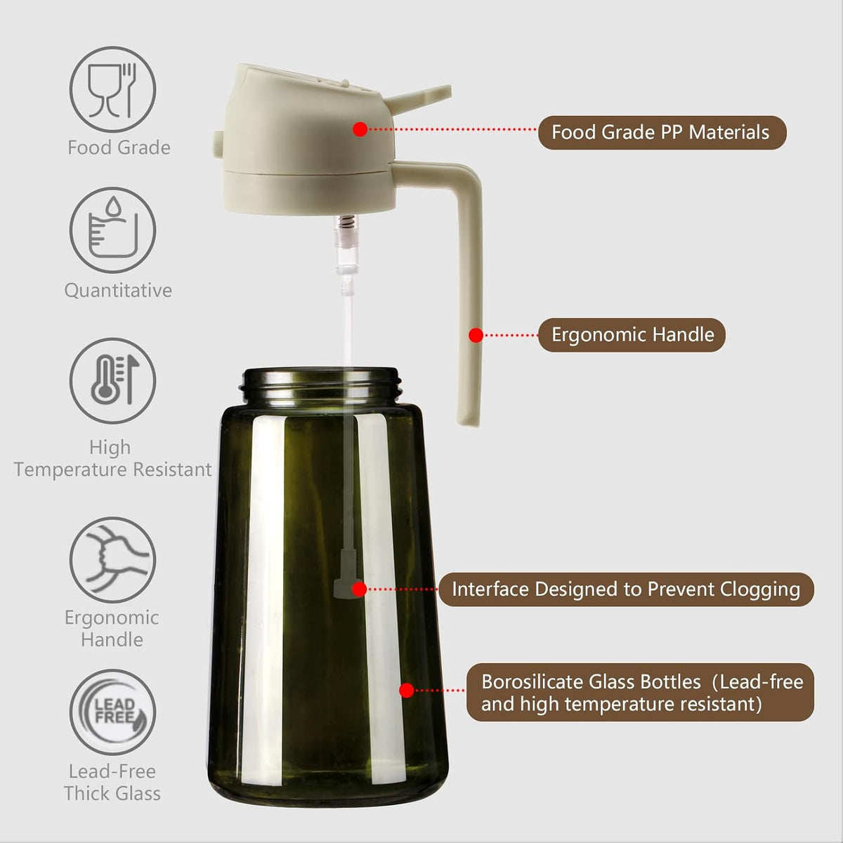 Olive Oil Sprayer for Cooking 16oz/470ml