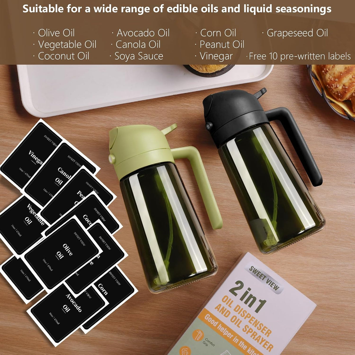 Olive Oil Sprayer for Cooking 16oz/470ml