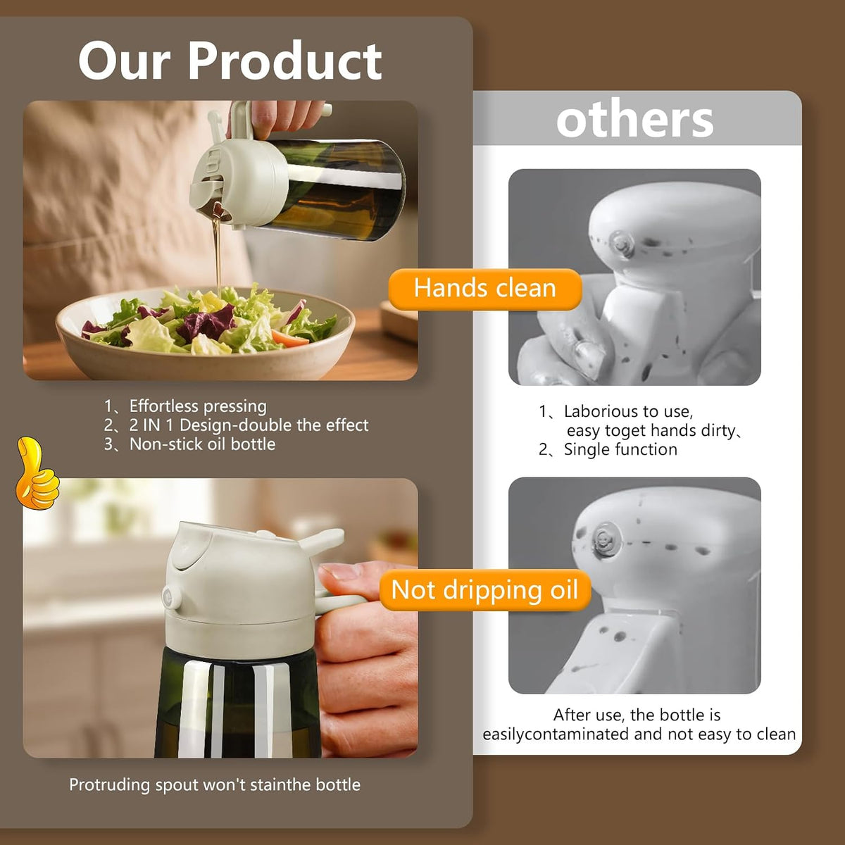 Olive Oil Sprayer for Cooking 16oz/470ml