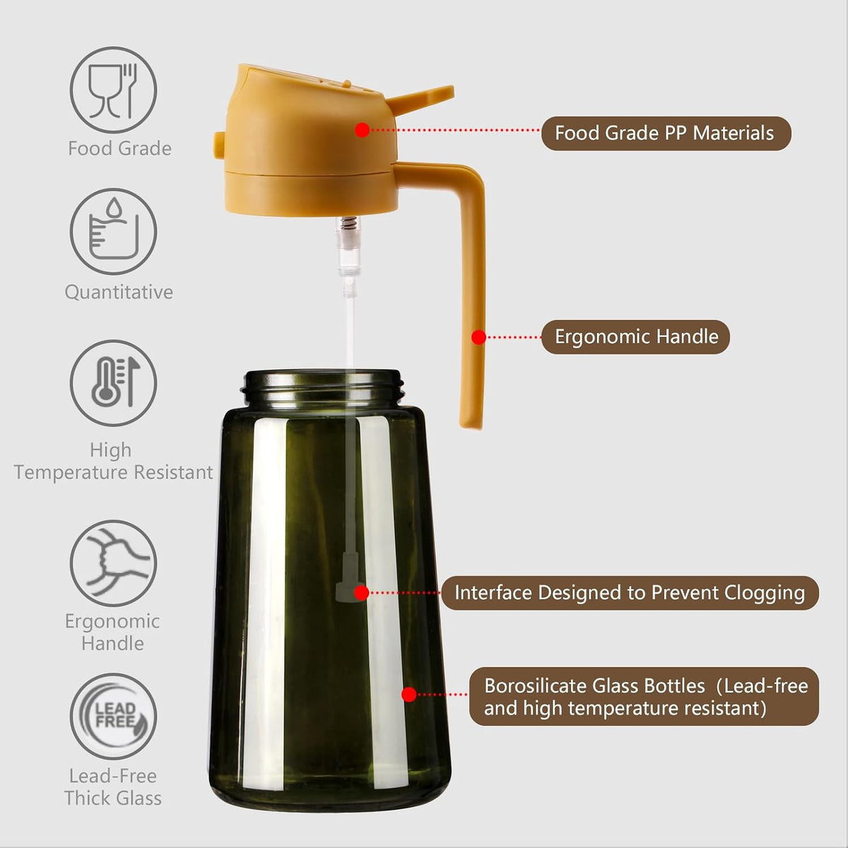 Olive Oil Sprayer for Cooking 16oz/470ml