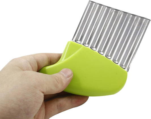 Waffle Fry Cutter, 5 Pcs, 5 Colors, Stainless Steel | Crinkle Cutter Knife, For Kids, Wavy Chopper, For Veggie French Potato