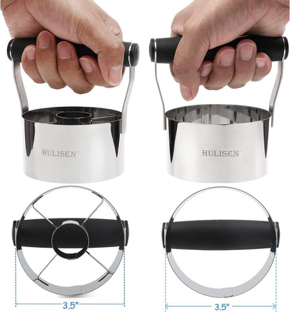 3.5 in Donut Cutter & Biscuit Cutter Set with hole, Stainless Steel | Set of 2, Ergonomic Rubber Handle, Dishwasher Safe, Baking Beginner Friendly, Gift-Ready Packaging