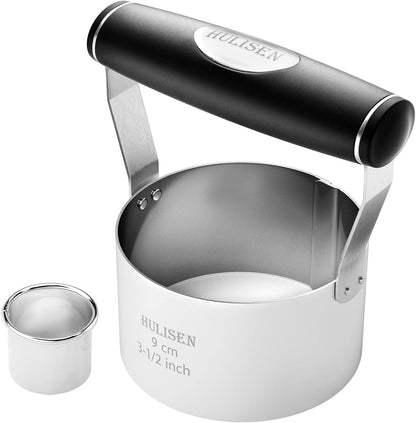 3.5 in Donut Cutter & Biscuit Cutter Set with hole, Stainless Steel | Set of 2, Ergonomic Rubber Handle, Dishwasher Safe, Baking Beginner Friendly, Gift-Ready Packaging