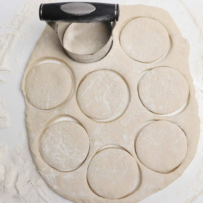 3.5 in Donut Cutter & Biscuit Cutter Set with hole, Stainless Steel | Set of 2, Ergonomic Rubber Handle, Dishwasher Safe, Baking Beginner Friendly, Gift-Ready Packaging
