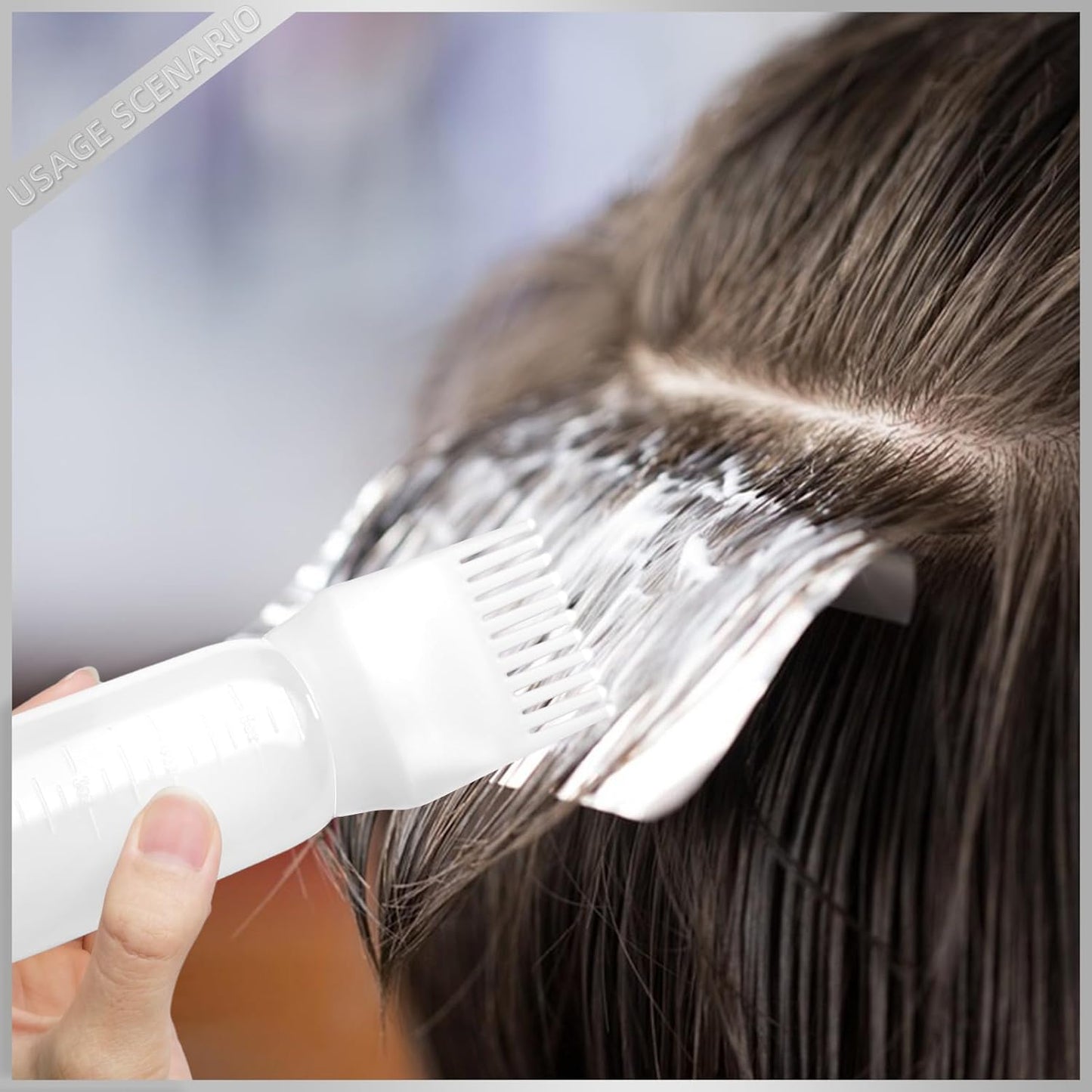 2Pack Root Comb Applicator Bottle - 6 Oz Hair Oil Applicator, Dye Bottle Tools with Oil Dispenser & Root Comb Brush - Pink