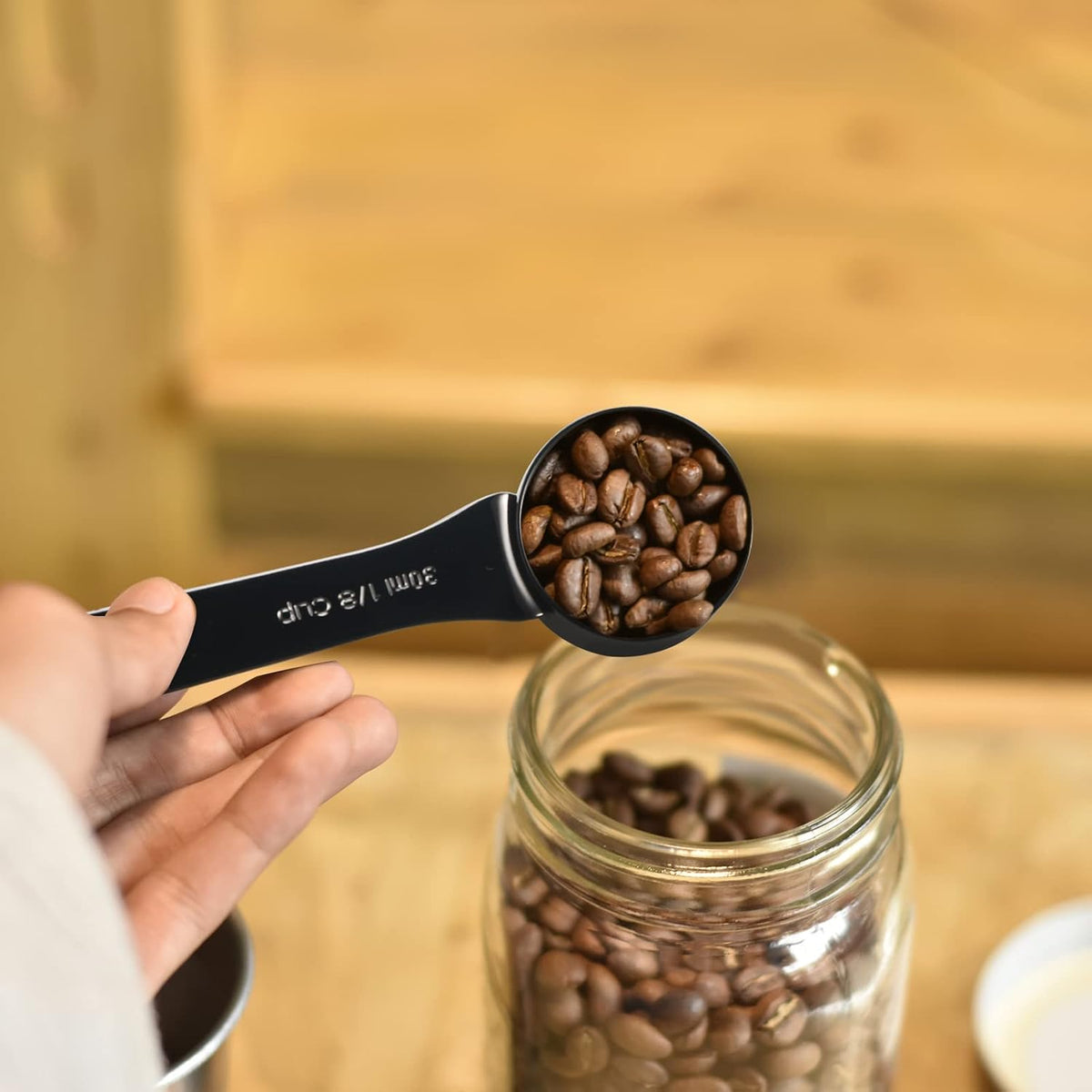 Stainless Steel Measuring Cups & Spoons Set, Black