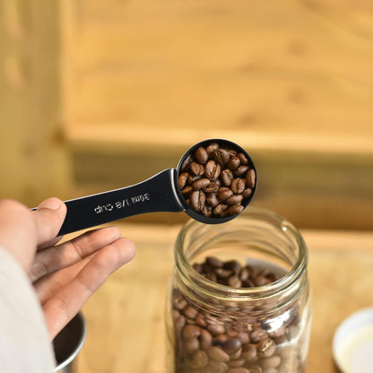 Stainless Steel Measuring Cups & Spoons Set, Black