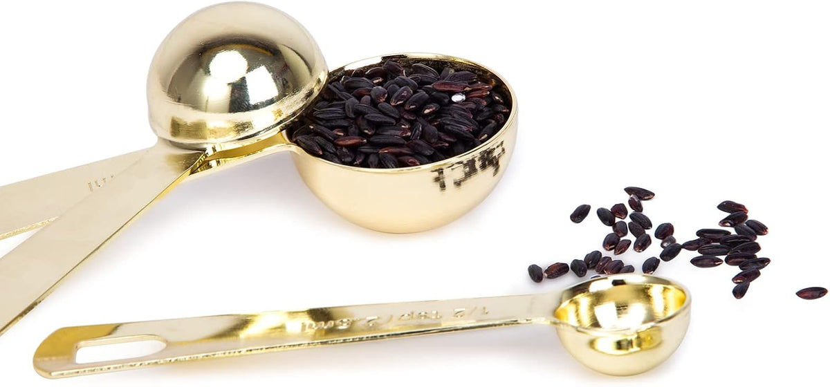 Stainless Steel Measuring Cups & Spoons Set, Black