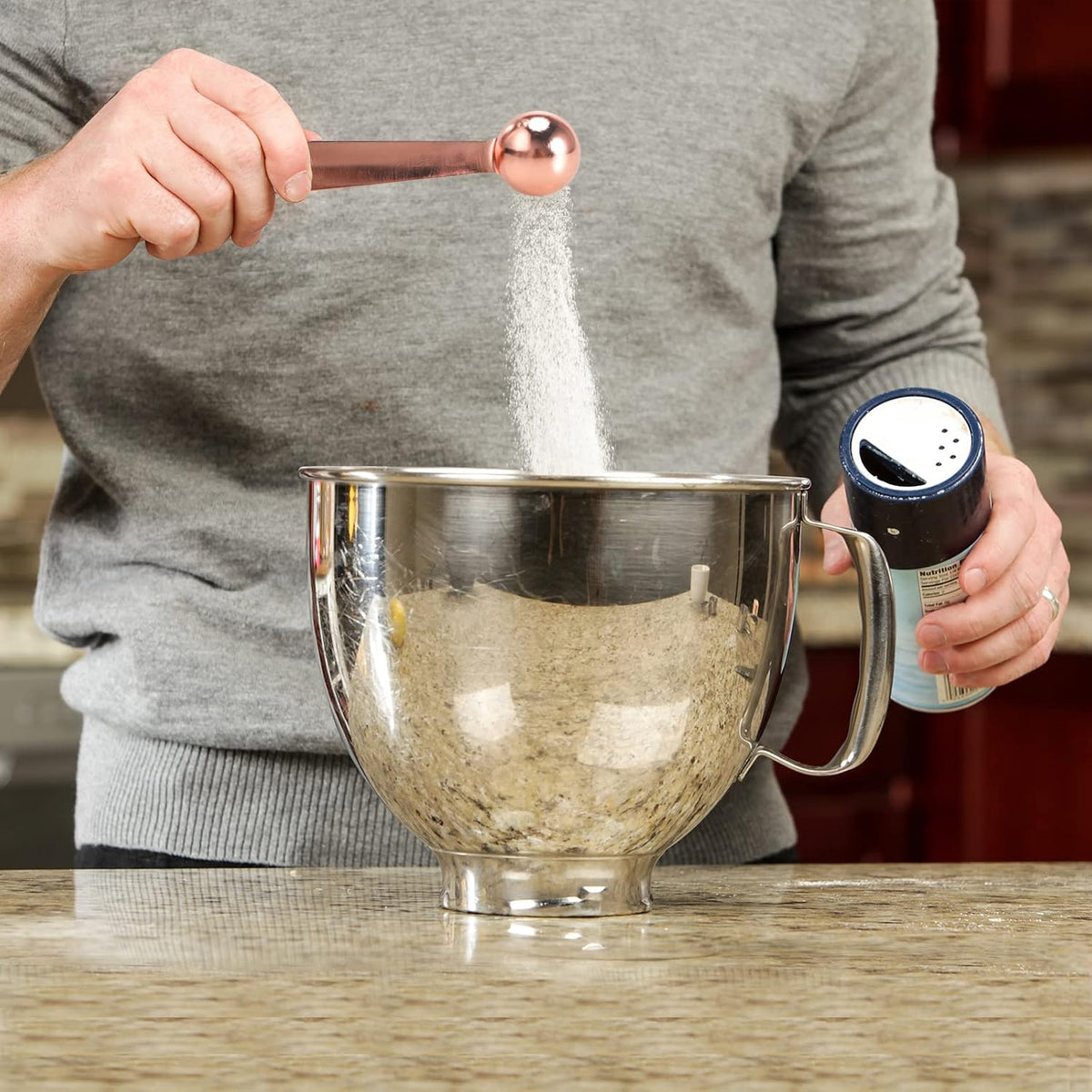 Stainless Steel Measuring Cups & Spoons Set, Black