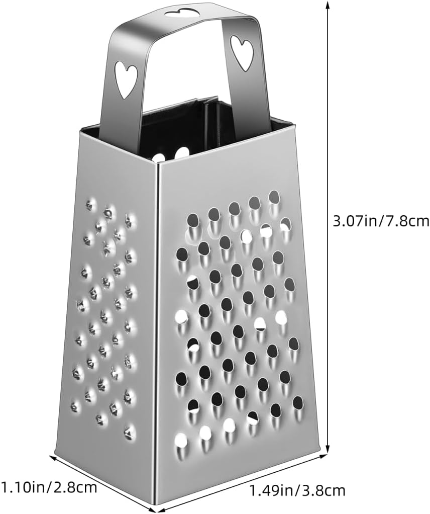6Pcs Mini Box Graters, 4-Sided Stainless Steel Cheese Grater & Zester for Ginger, Garlic and Spices, Portable Small Kitchen Gadgets