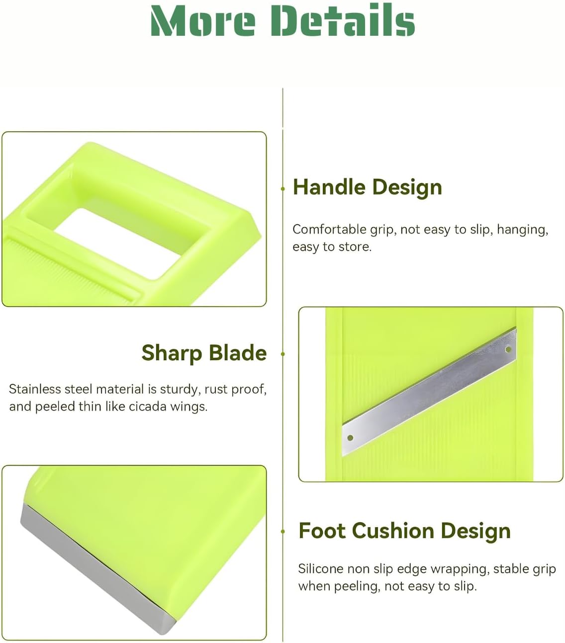 Handheld Mandoline, Vegetable Chopper and Chip Maker with Stainless Steel Blades and Ergonomic Handle, Kitchen Vegetable Fruit Cutter Peeler for Carrots and Potatoes