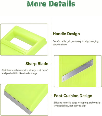 Handheld Mandoline, Vegetable Chopper and Chip Maker with Stainless Steel Blades and Ergonomic Handle, Kitchen Vegetable Fruit Cutter Peeler for Carrots and Potatoes