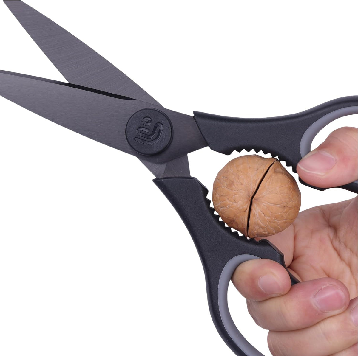 Kitchen Scissors All Purpose Kitchen Shears with Magnetic Holder, Soft Grip Handle Cooking Scissors Dishwasher Safe with Come Apart Blade Heavy Duty Scissors for Meat, Vegetable, Herb, White