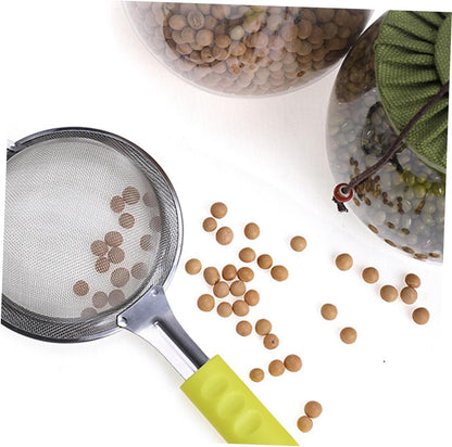 2 pack Handheld Flour Sieve Fine Mesh Powder Sifter with Handle Lightweight Food Strainer for Flour Icing Sugar Cocoa Baking Pastry Cookies Bread Cupcakes 9.44 X 3.54 X 1.96in