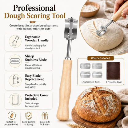 Sourdough Starter Kit - Banneton Proofing Basket 9 Inch Round & 10 Oval, Complete Sourdough Bread Baking Supplies with Starter Jar, Bread Sling, Lame, Danish Dough Whisk, Bags