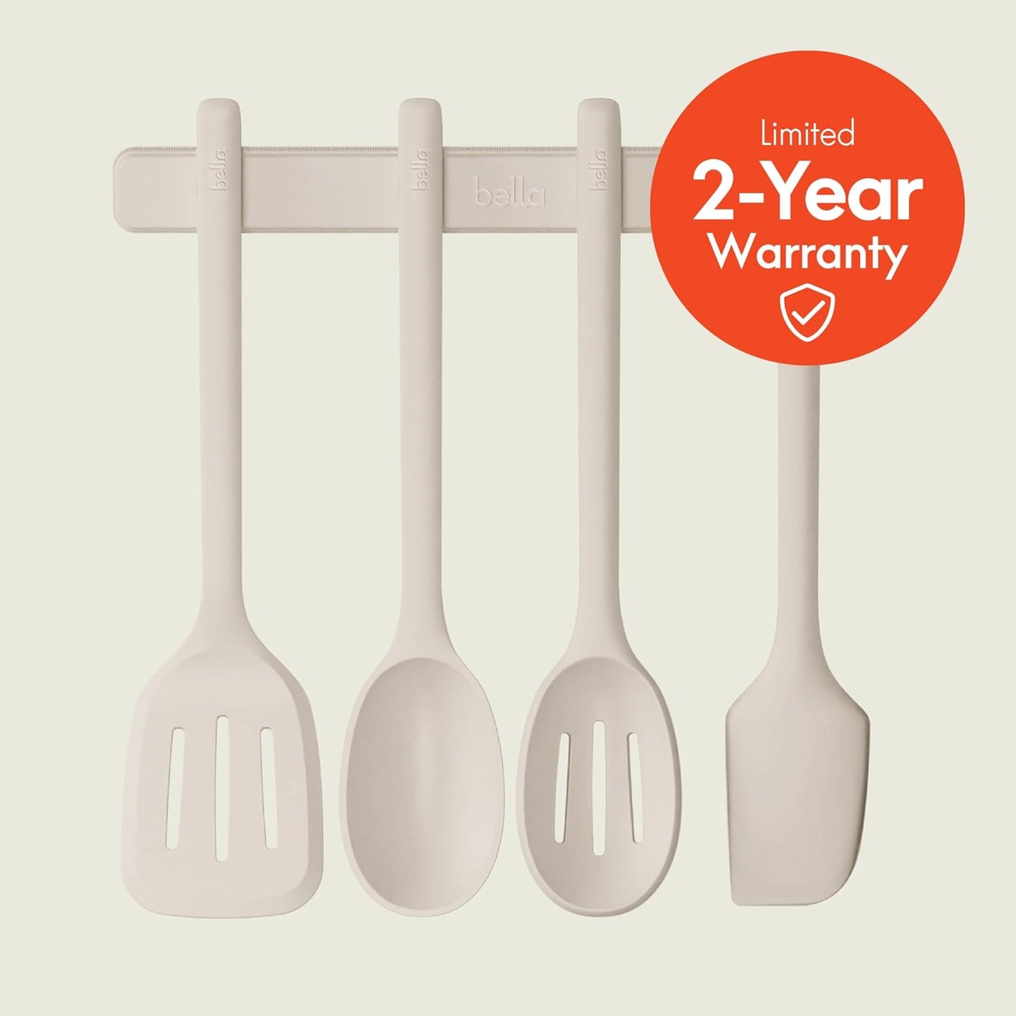 5-Piece Kitchen Tool Set with Magnetic Rack, Silicone, Turner, Spoon, Slotted Spoon, Spatula, Utensil Holder, Magnetic Holder, Non-toxic*, Food-grade, Heat safe to 425°F, Dishwasher Safe, Slate