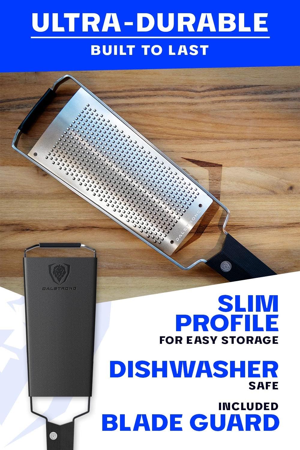 Wide Cheese Grater - Coarse Stainless Steel Blade