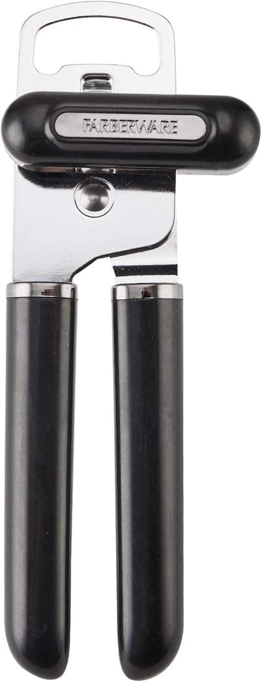 Manual Can Opener and Bottle Opener, High Carbon Stainless Steel Cutting Blade, Large Easy Turn Knob, Ergonomic Handles for Comfortable Grip, Dishwasher Safe Kitchen Gadget